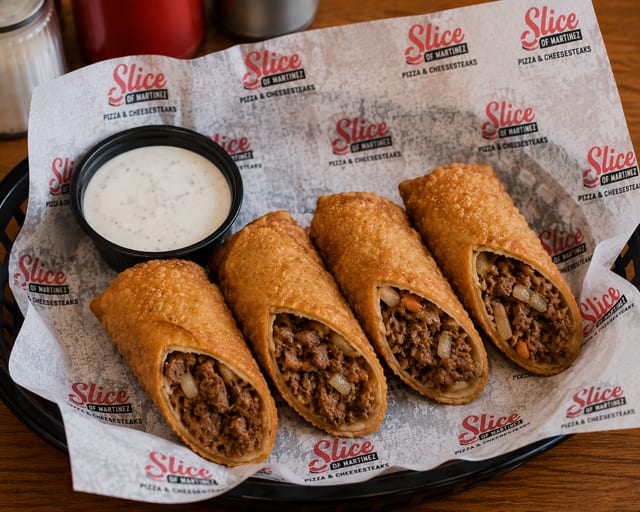 2 Cheesesteak Eggrolls.