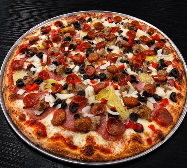 Meat Veggie Supreme Pizza.