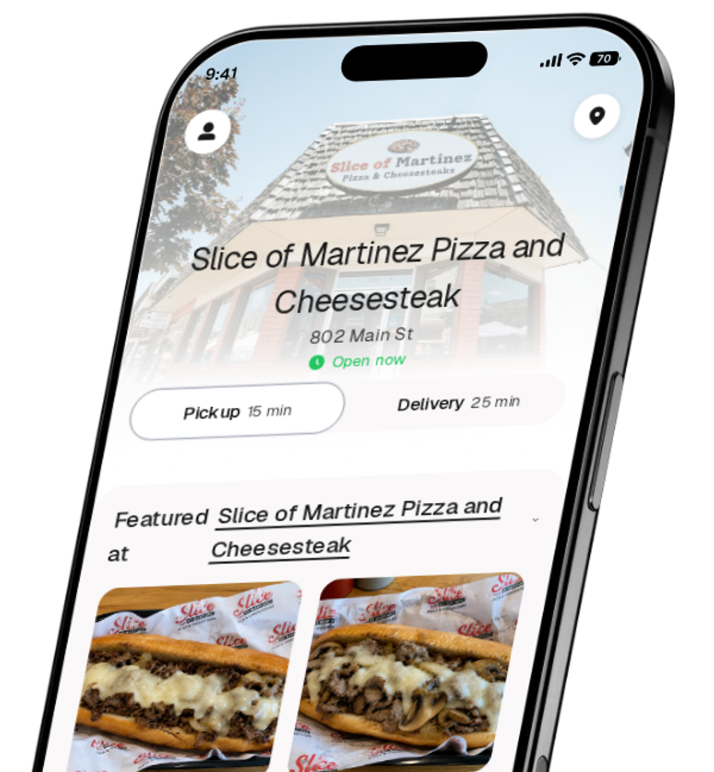 Slice of Martinez Pizza and Cheesesteak app preview