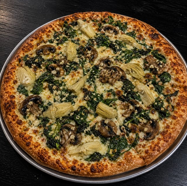 Small West Coast Veggie Pizza.